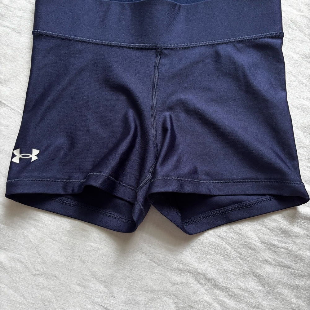Under Armour navy spandex with thick top band